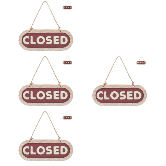 4 PCS Banner Fall Store Closed Listing Practical Doorplate Decorative Plaque