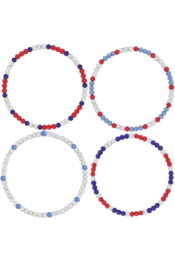 4 PCS Baseball Beaded Chain Necklace for Men,Bling Ice Collection Baseball Necklace Gifts, Diamond Rhinestone Discoball Necklace Dirp Accessories Necklace Gifts for Baseball Team Lovers