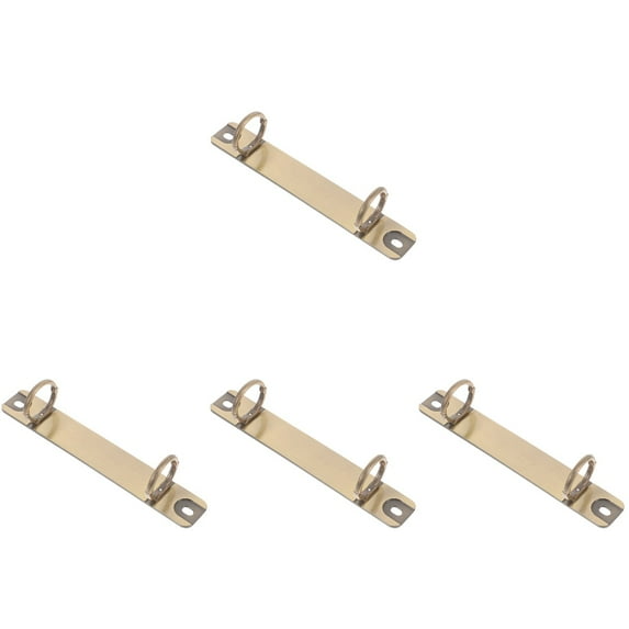 YUNLIGHTS Metal 2-Ring Binder Mechanism Golden for DIY Notebooks and Planners 4Pcs