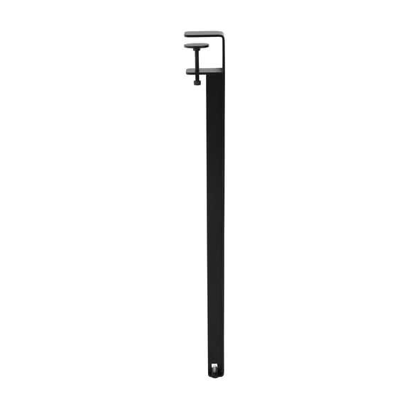 4 PCS Black 28 Inch Adjustable F-Shape Metal Table Clamp Legs with Foot Pads, Table Stand Fit Tabletop Thickness Up to 1.77In for Dining Desk Office Coffee Tables
