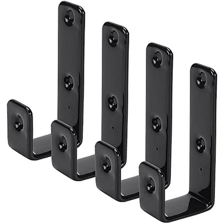 4 PCS Black Bed Ladder Plastic Hooks Heavy Duty Hardware Utility Hook  Garage Storage Hook 