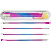4 PCS Blackhead Remover Tool Kit, Tweezers Set for Face Defects, Blackhead Extractor tool for Face