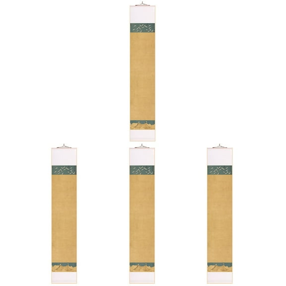 4 PCS Blank Framed Picture Scroll Paper Scrolls Calligraphy