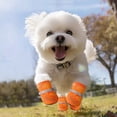 thumbnail image 1 of 4 PCS Breathable Mesh Dog Shoes Pet Booties with Reflective Strips Soft Sole Comfortable Protector for Small Medium Large Dogs Cats Outdoor Walking, 1 of 3