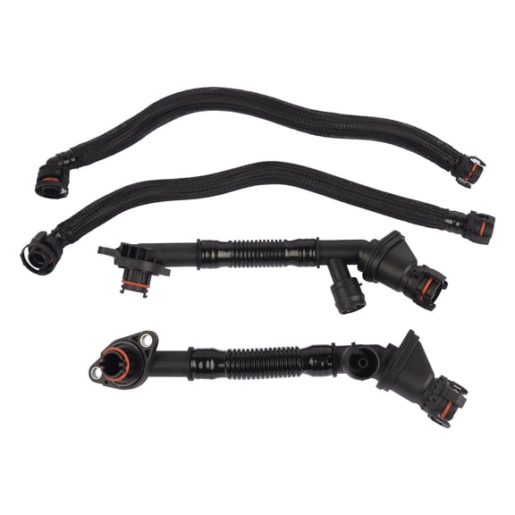 4 PCS Breather Hoses Crankcase Vent Pipe for BMW 550i 650i 750i F07 F10 F12 F13 F01 F02 X5 X6 E70 E71 E72 11157575640 11157575641 11157646086 11157646087