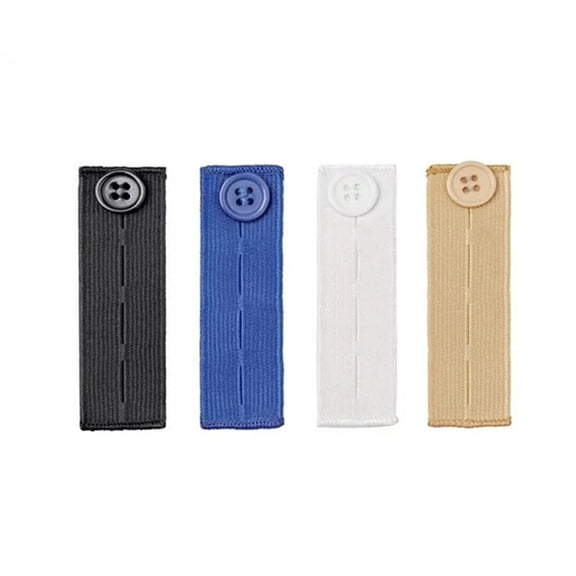 4 PCS Button Extenders for Jeans,Pants,Waist Extenders for Pants for Men and Women,Adjustable Jeans Button Extender,No Sewing Instant,Pants Waistband Expander,3.3x1 inch (Black)