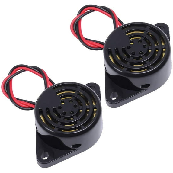 4 PCS Buzzer Alarm Electronic Beep Buzzer DC 3V 12V 24V Active Piezo Buzzer 100dB Tone Alarm Ringer Continous Sound