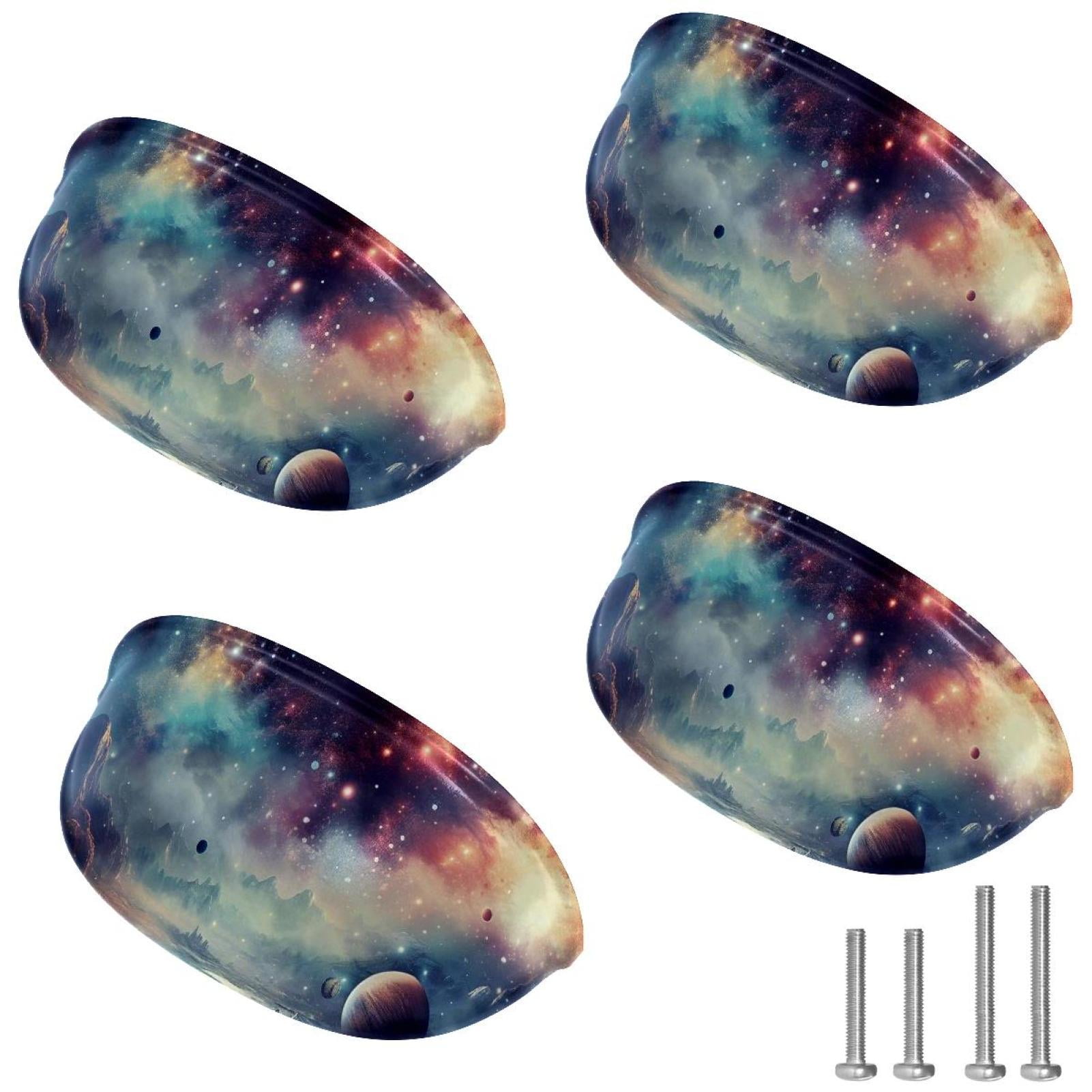4 PCS Cabinet Cup Pull Galaxy Drawer Handles with Screws for Cabinet Dresser Kitchen Home Hardware Decor