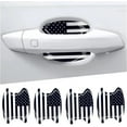 4 PCS Car Door Handle Sticker, 3.34" x 3.74" American Flag AntiScratch