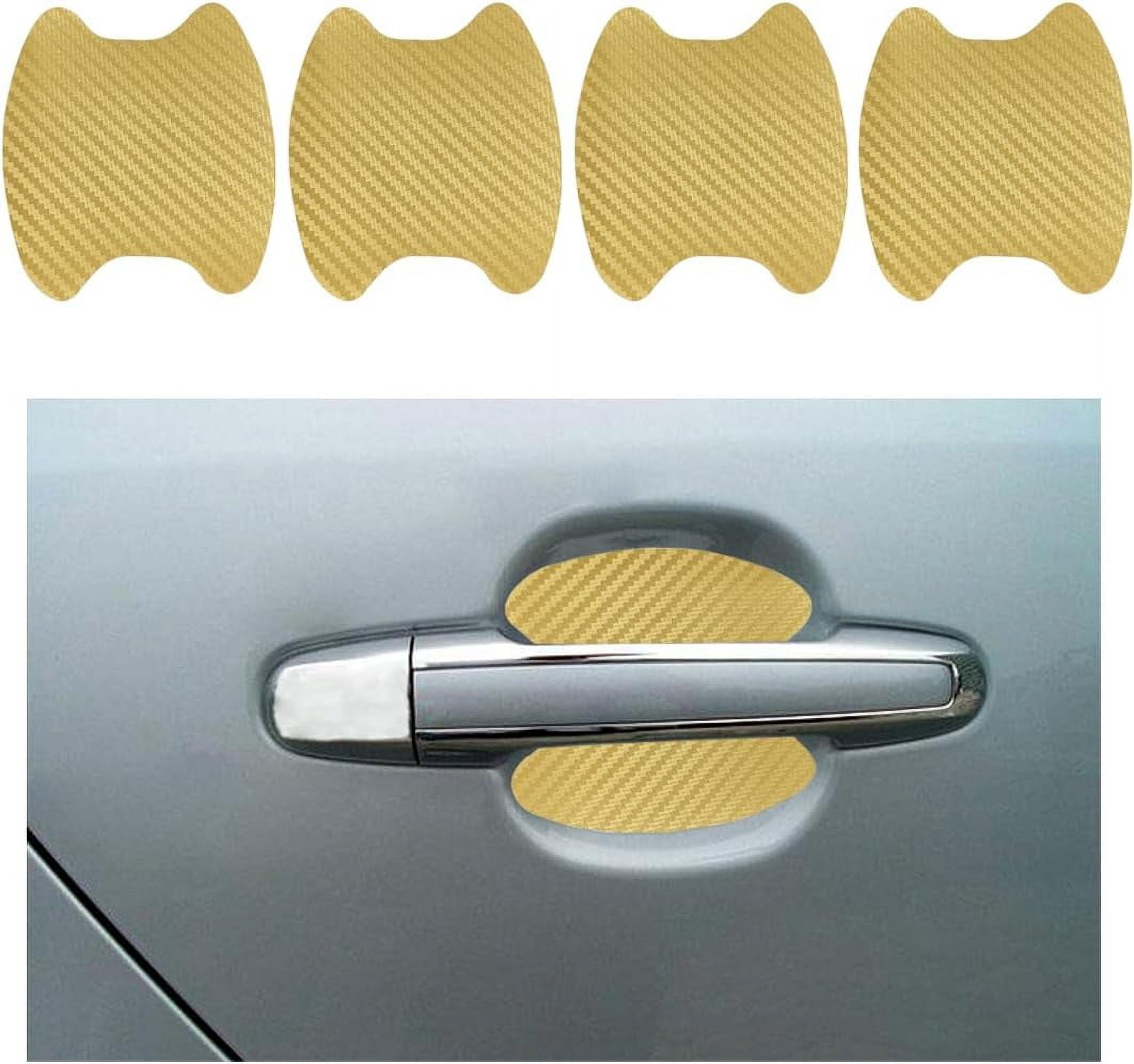 4 PCS Car Door Handle Sticker, Carbon Fiber Texture Auto Door Handle