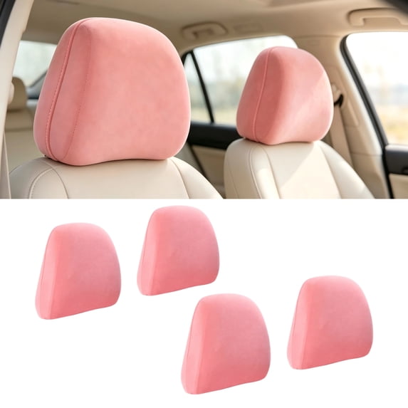 4 PCS Car Seat Headrest Cover, Universal Headrest Anti-Dirty Covers, Soft Car Head Rest Cover Protector, Protecting Decorative Accessories, for Cars, Vans, Trucks