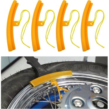 ADV 17" Nylon Wheel Hub Rim Trim Tire Ring Guard – 4 Pcs, Frosted Black, 1-Year Warranty