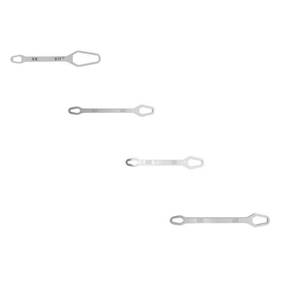 4 PCS Car Torx Tools, Double-head Self-tight 5/16 inch-7/8 inch and 1/8 inch-11/16 inch Spanner Hand Tools, Multifunctional Torque for Home Car Bike Repairing