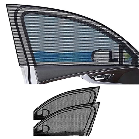 4 PCS Car Window Shades, Stretchy Mesh Front Rear Side Window Sun Shades For Heat Block UV Protection