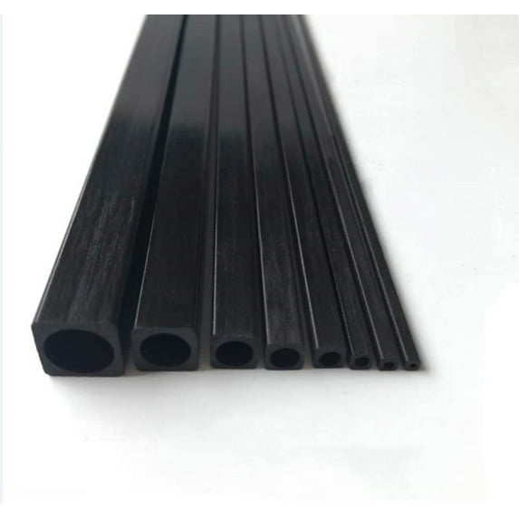 (4 PCS) Carbon Fiber Square Tube,for RC Drone, Multicopter, Outer Diameter: 6mm Inner Diameter Circle: 4mm Length: 500mm;