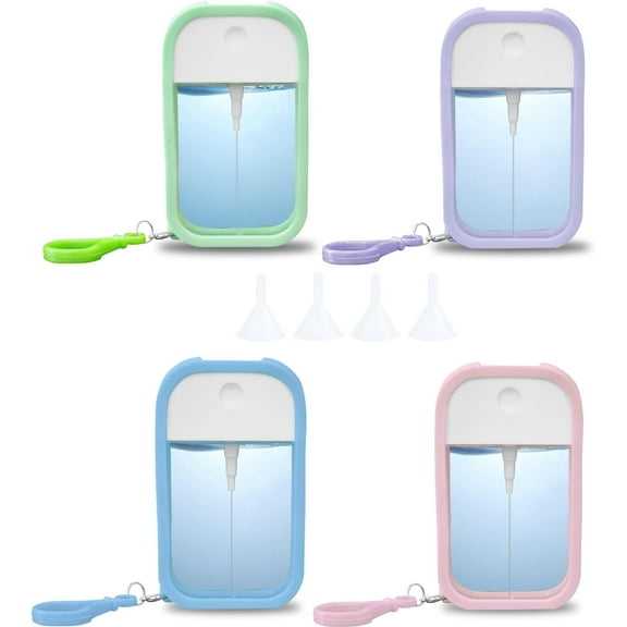 4 PCS Card Spray Bottle Perfume Atomizer (50 ml) | Portable Card Ultra-Thin Design Refillable Empty Bottles Apply to Travel | Can Fill Makeup Toner, Air Fresheners, Alcohol, Hand Sanitizer, etc