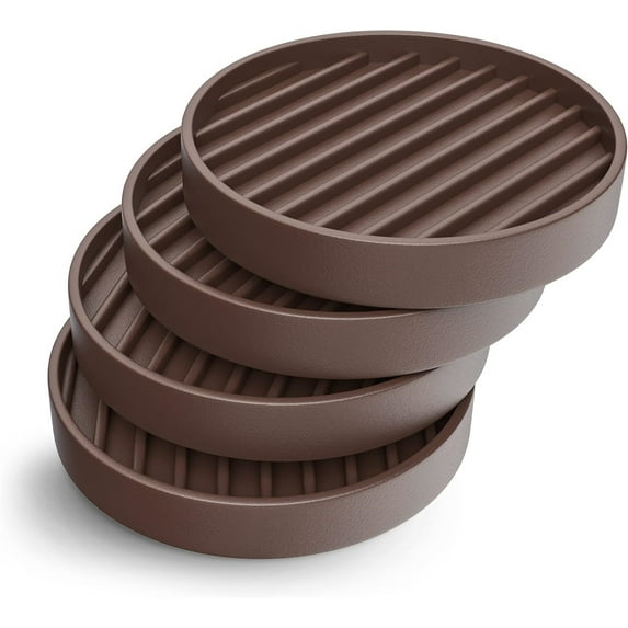 4 PCS Rug Protector Cups,2In Furniture Coasters Round Pads,Rubber Furniture Pads,Non Slip Furniture Cups Pads,Gripper Couch Stoppers to Prevent Sliding for Bed Wheel