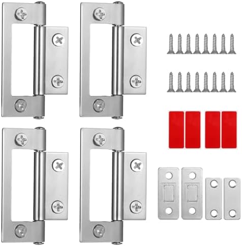 4 PCS Cat Door Silent Hinges with 4 Pcs Kitty Corner Cat Door Hinge ...