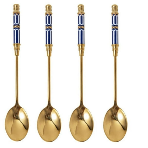 4 Pcs 5.7 Inch Stainless Steel Coffee Spoons,Tea Spoons,Espresso Spoons,Iced Tea Spoons,Ice Cream Spoons,Coffee Stirrers,Coffee Spoons For Coffee Bar,Teaspoons