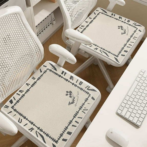 4 PCS Chair Cushion Seat Pad,Gel Seat Cushion,Square Chair Cushions for Office Chairs,Non Slip Dining Chair Cushion,Summer Breathable Washable Ice Silk Seat Mat,Non-sweat Chair Cushion