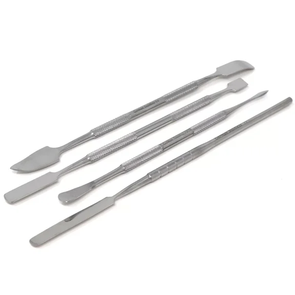 4 PCS Clay Sculpting Tools, Basic Clay Pottery Carving Tool Kit with Strainless Steel Handles and Tool Bag