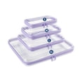 thumbnail image 1 of 4 PCS Clear Hard Shell Zipper Storage Bags, Waterproof Travel Toiletry Cosmetic Organizer, Transparent Hard Makeup Carry on Pouches in S/M/L/XL Multi Sizes for Vacation & Daily Storage, 1 of 6