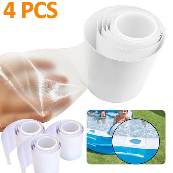 OFEFE Inflatable Repair Kit, 4-Pack TPU Patches for Bouncy Castle, Tent, Air Mattress, Pool Float, Waterproof Adhesive for Outdoor Gear