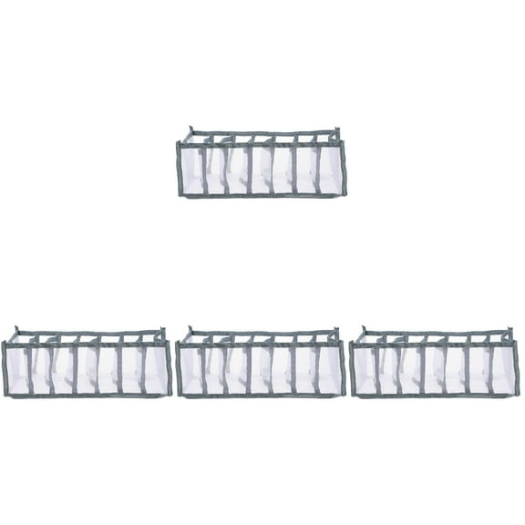 4 PCS Clothes Storage Box Bins Mesh 7-grid Organizer Closet Jeans for Clothing Wardrobe Organiser