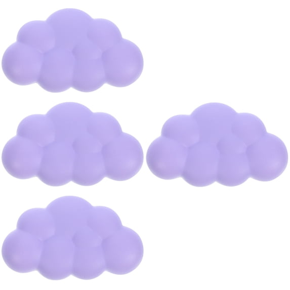 4 PCS Cloud Mouse Rest Big Pad Computer Giant Wrist Purple and Cushion