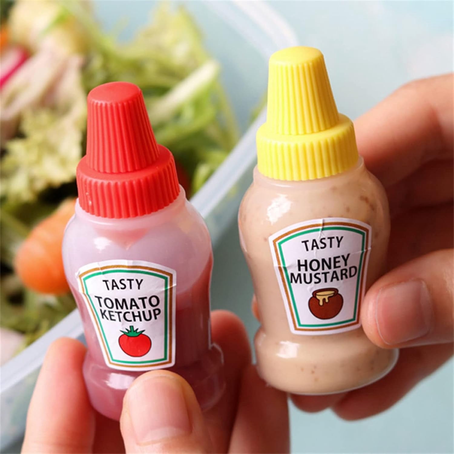 4 PCS Condiment Bottles,1Oz Mini Ketchup Bottle for Lunch Box Mini ...