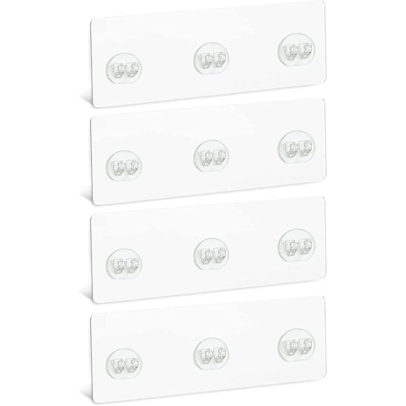 4 PCS Corner Shower Caddy Adhesive Sticker Replacement Hook, for Shower Caddy Bathroom Rack Shelf Soap Dish Basket Wall Hanging Hook with Strong Sticky, No Drilling Bath Toilet Kitchen Organizer