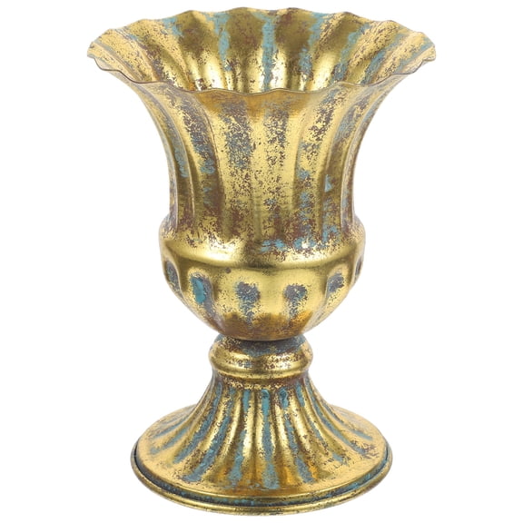 Set of Desktop Decoration Iron Vase for Vintage Vases Flowers Office Golden