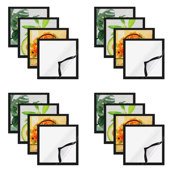 4 PCS Diamond Art Frames Frames for Diamond Painting Self Adhesive for Painting Pictures Canvas Room Wall Window Door Decorations Accessories (11.8 x 11.8 Inch)