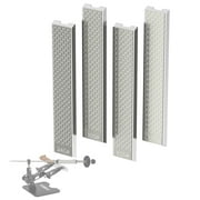 4 PCS Diamond Knife Sharpening Stones Set with Aluminum Base 6.2 0.9", Diamond Plates Kit for XARILK type Sharpeners System, 240# 400# 600# 1000# Grit