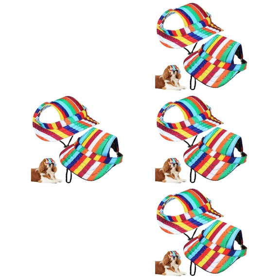 4 PCS Dog Hats with Ear Holes Baseball Cap for Dogs Dad
