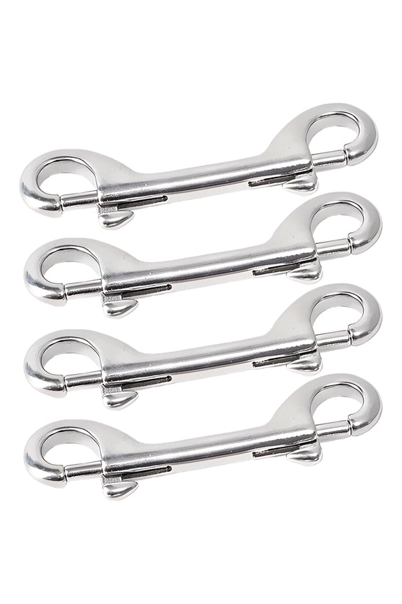 4 PCS Double Ended Bolt Snap Hooks, Stainless Steel Hooks, Heavy Duty Marine Grade Snap Hooks for Dog Leashes, Keychains, Camping