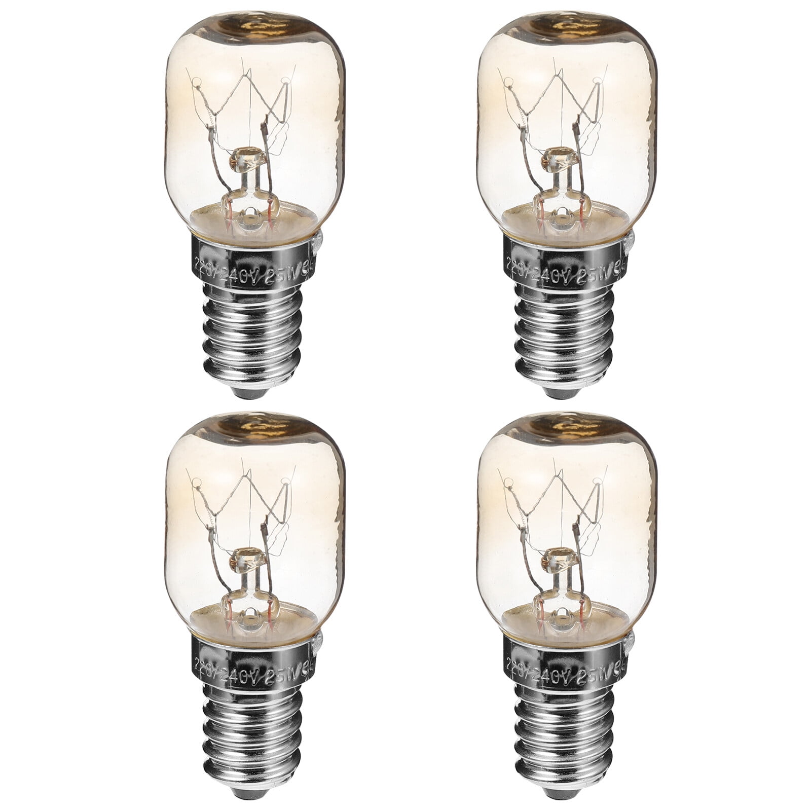 4 PCS E14 25W Oven Light Heatresistant Light Bulb for Microwave Oven