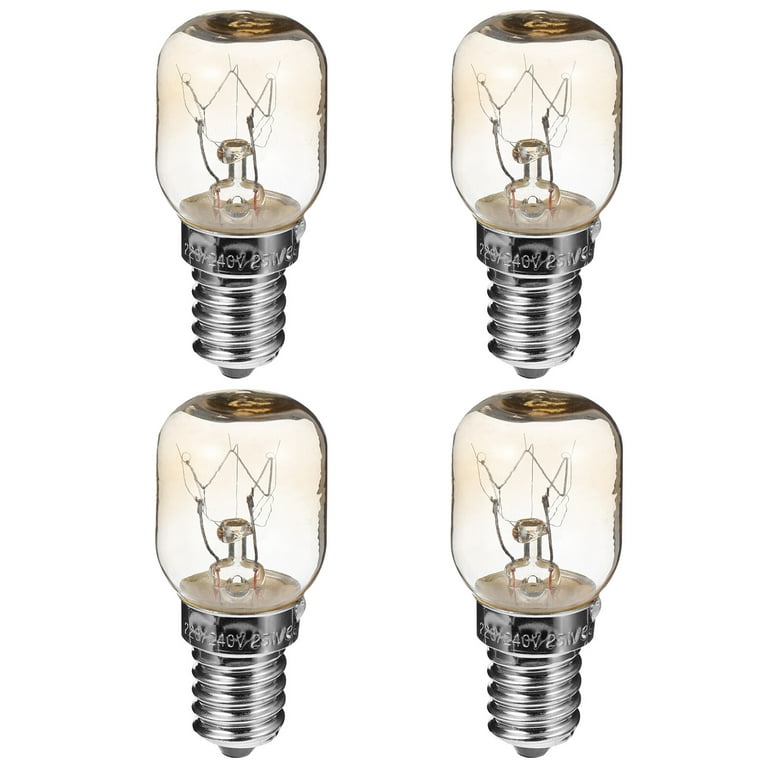  shuanghua 4 Pack Oven Light Bulb, E14 25W High Temp Degree  Resistant Microwave Lamp, 220-240V, 250 LM : Home & Kitchen