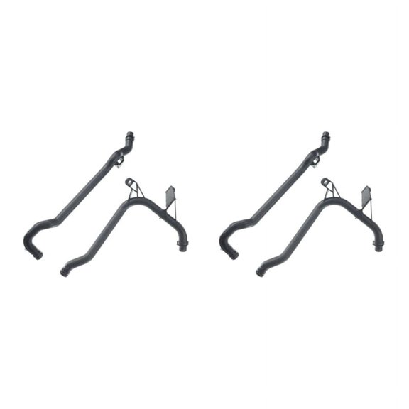 4 PCS Engine Heater Inlet Water Coolant Pipe for - E39 E46 11531705210 11537502525,2 x Engine Coolant Pipe 2 x Heater Inlet Coolant Pipe,Black