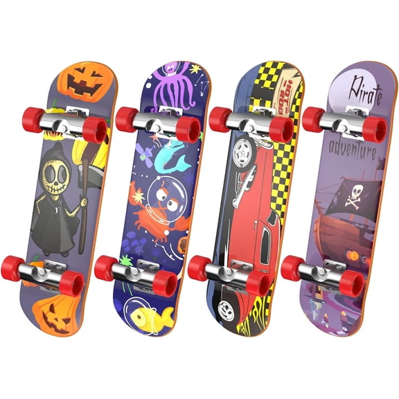 4 PCS Finger Professional Finger Boards Mini Skateboard Fingerboards for Creative Fingertips Movement, Skateboard Educational Party Favors Novelty