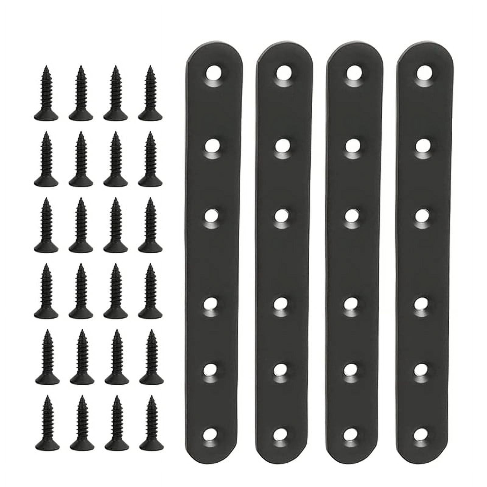 4 PCS Flat Straight Bracket Stainless Steel Mending Plate for Wood Metal Repair Joining Bracket