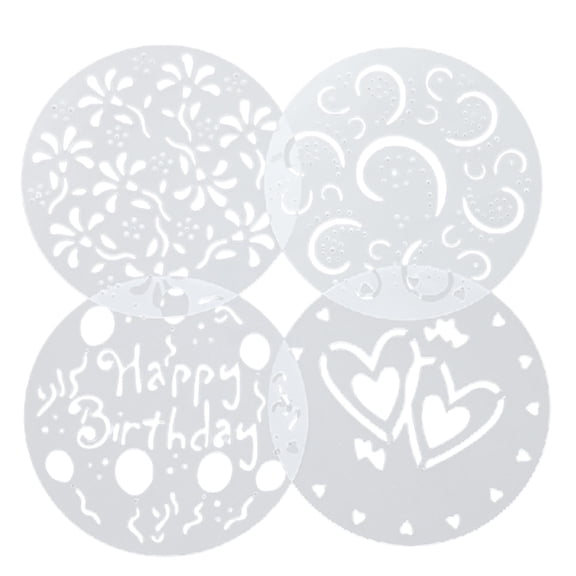 4 PCS Flower Cake Molds Molds Cake Stencil Set Fondant Mold Cake Decorating Molds for Cake Decorations