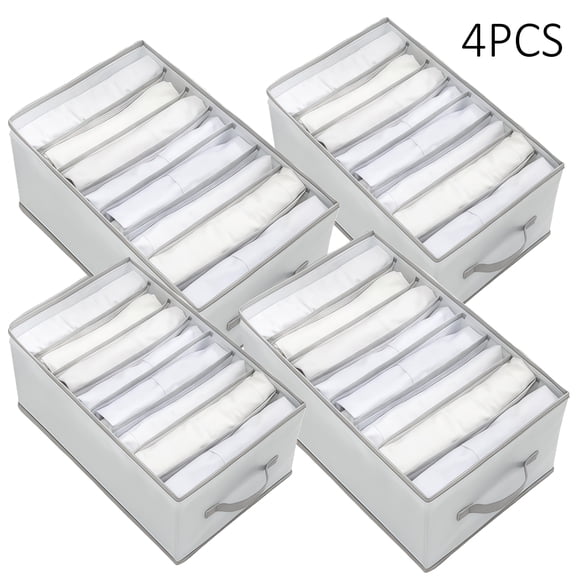 4 PCS Foldable Drawer-Style Clothes Storage Boxes for Neat Organization