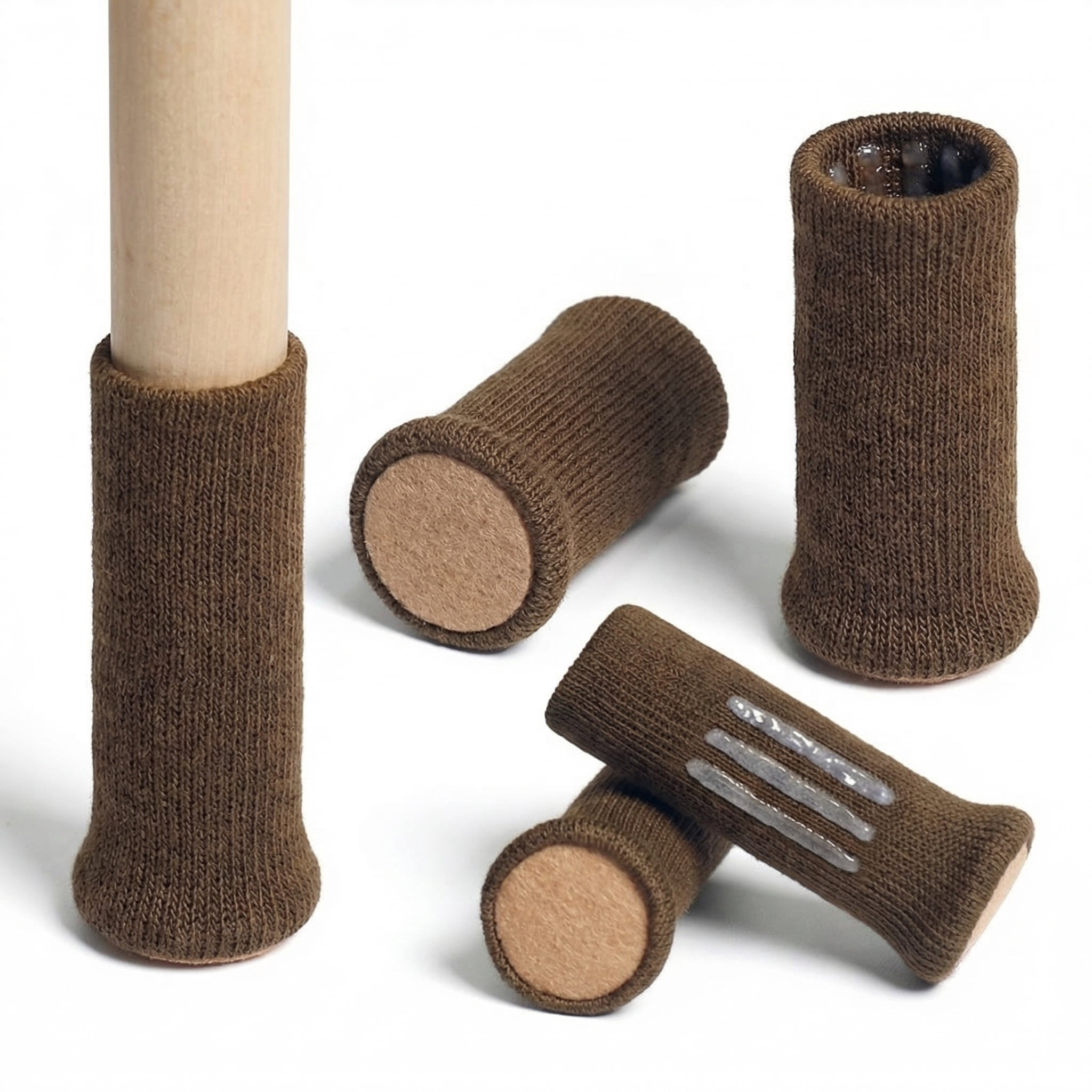 Sock Stool 4 PCS Furniture Leg Socks - Small Knitted Chair Leg Floor Protectors ...