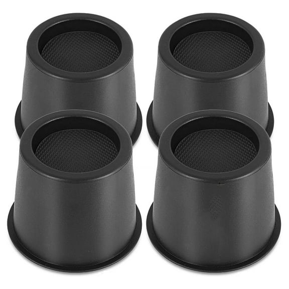 4 PCS Furniture Risers 4 Inch, Bed Risers Heavy Duty for Table Desk Couch Chair Sofa Cabinet Bed Frame Dorm,4 * Furniture Risers,Black