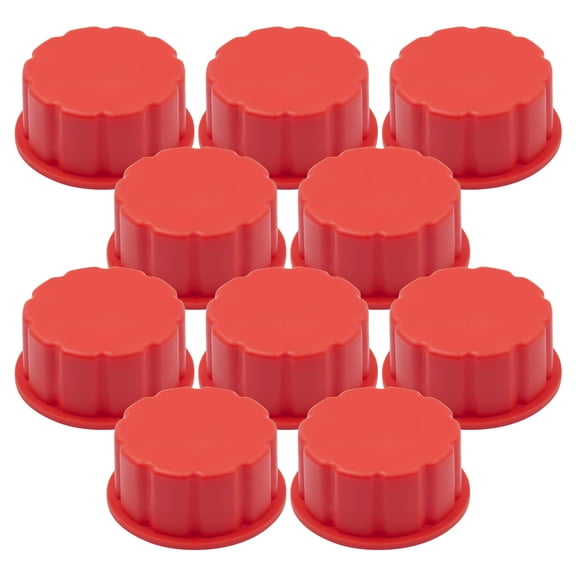 4 PCS Gallon Gas Can Caps, 5 Gallon Coarse Thread Gas Lid for Gasoline, Plastic and Metal Gas Tank Lid, Portable Diesel Fuel Can Cover, Universal Automotive Gas Spout Cap Replacement(Red)