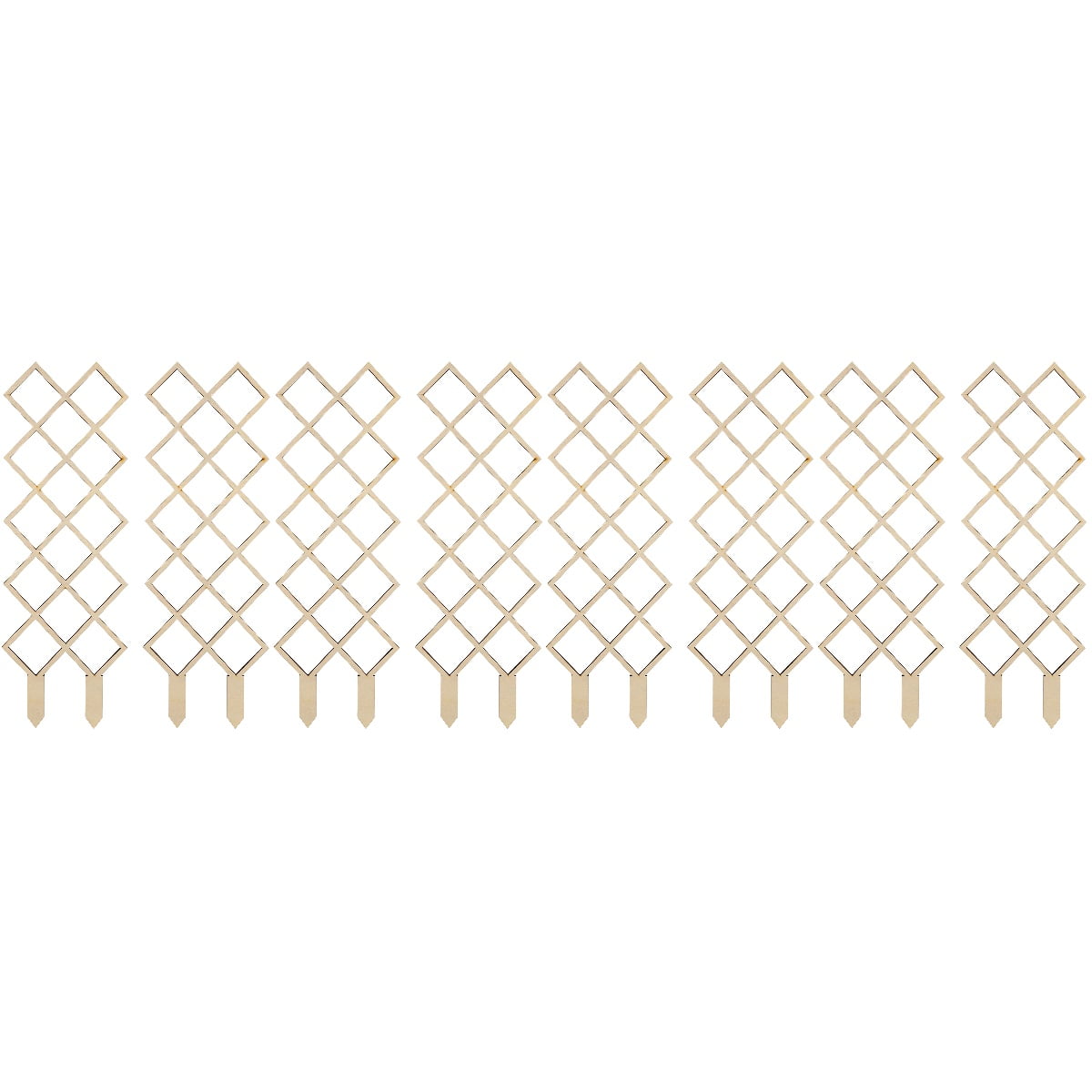 WRISTBIQUE 8Pcs Wooden Khaki Plant Trellis Honeycomb Grid For Garden Climbing Plants Support