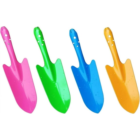 4 PCS Gardening Trowels,Mini Colorful Trowel Metal Garden Hand Shovels,Garden Tools for Kids Teens Adults Flower Soil Planting Digging
