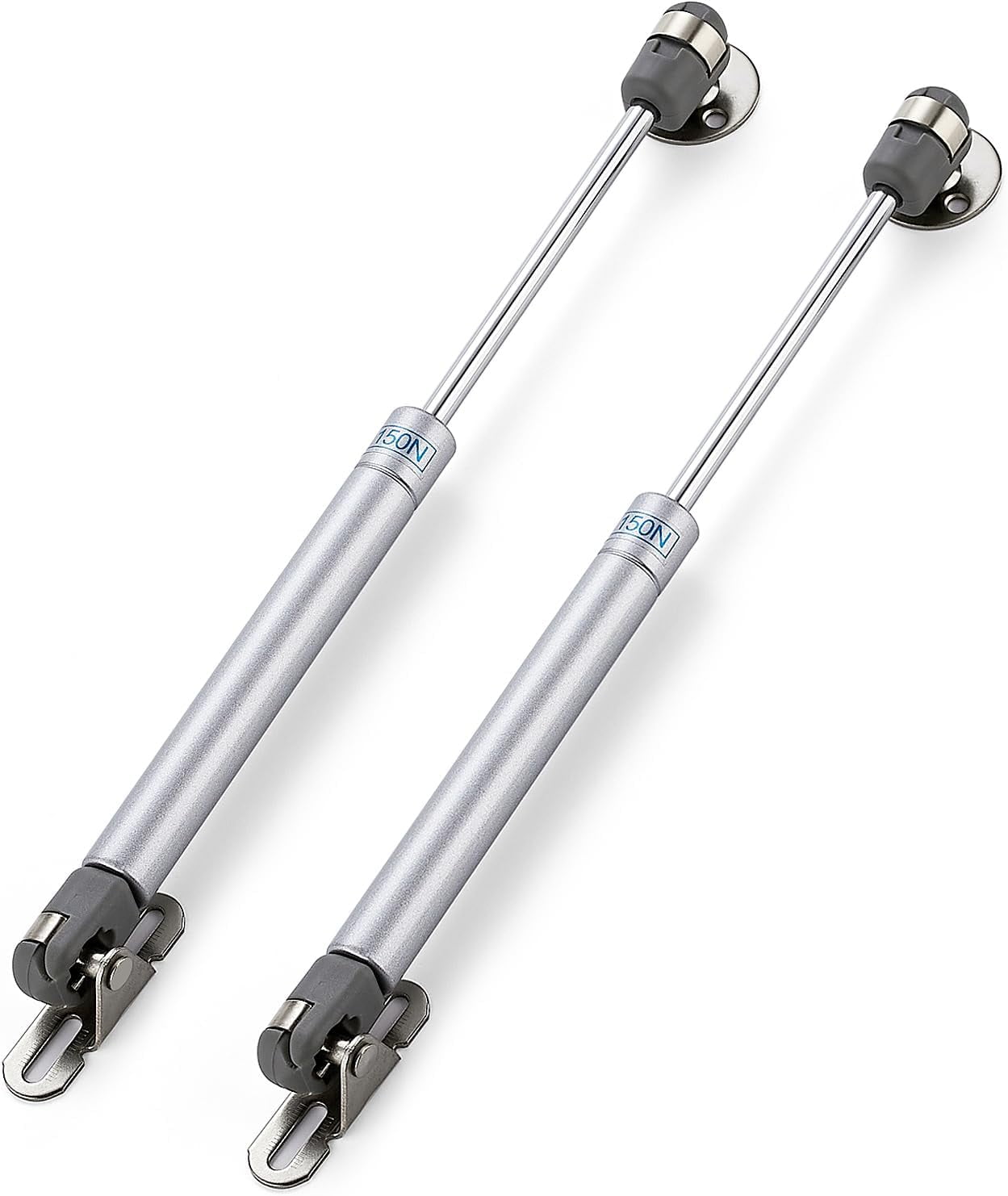 4 PCS Gas Struts for Cabinet - 10 Inch Silver Lift Supports Hinges for Ki en Lid Stay - 150N/33 LB Soft Open Doors Gas Shocks