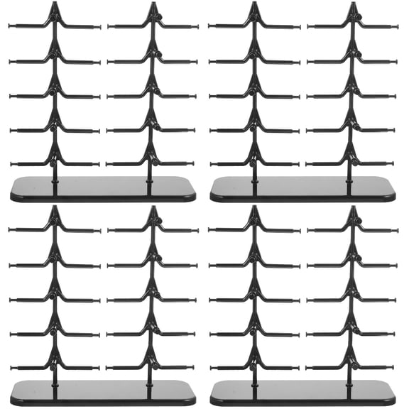 4 PCS Glasses Display Stand Sunglasses Organizer Case Lamp Shade Holder Bulk Man Black